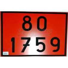 Placa Número ONU 80 1759